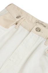 Mini Denim Shorts with Metal Button Accessories